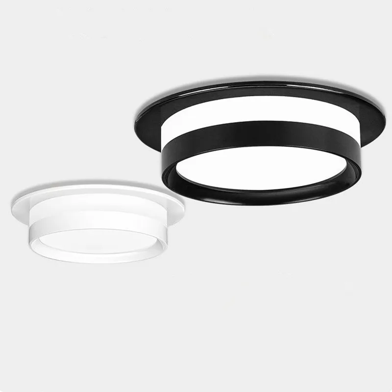 

5W 7W 9W 12W AC220V Without Driver Round Recessed Downlight LED Ceiling Spot Light for Home Porch Corridor Aisle Background