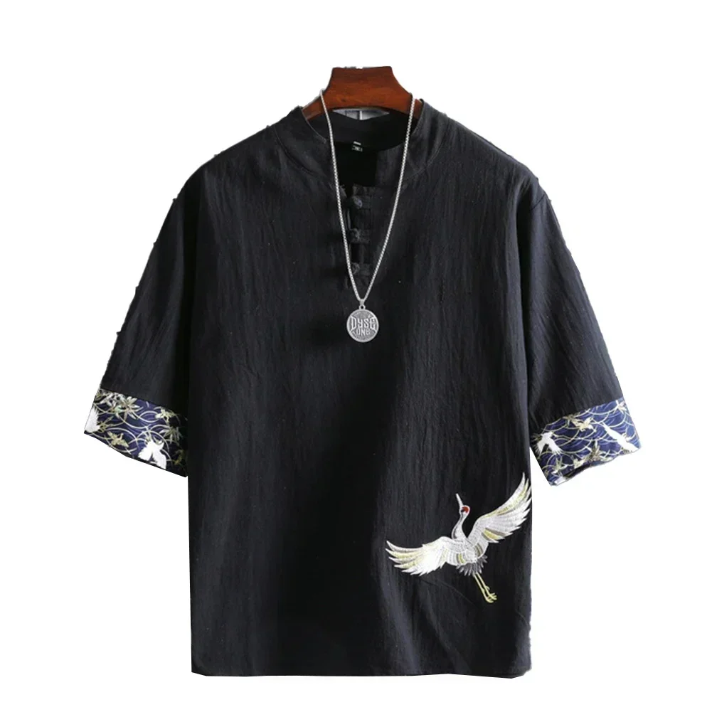 

Casual Button Up Tee Printed Casual Half Sleeve Short Sleeve Tee Casual Style Lapel Neckline Lightweight Design