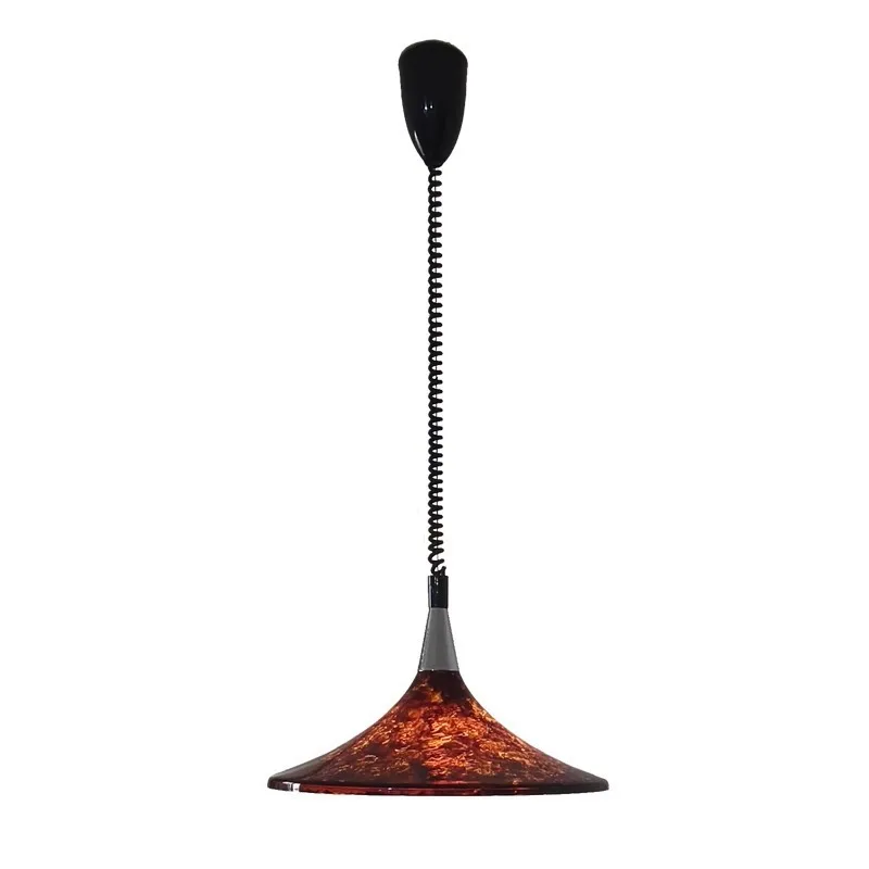 

Medieval restaurant chandelier creative can be lifted and lowered retro painted living room island desk study design telescopic