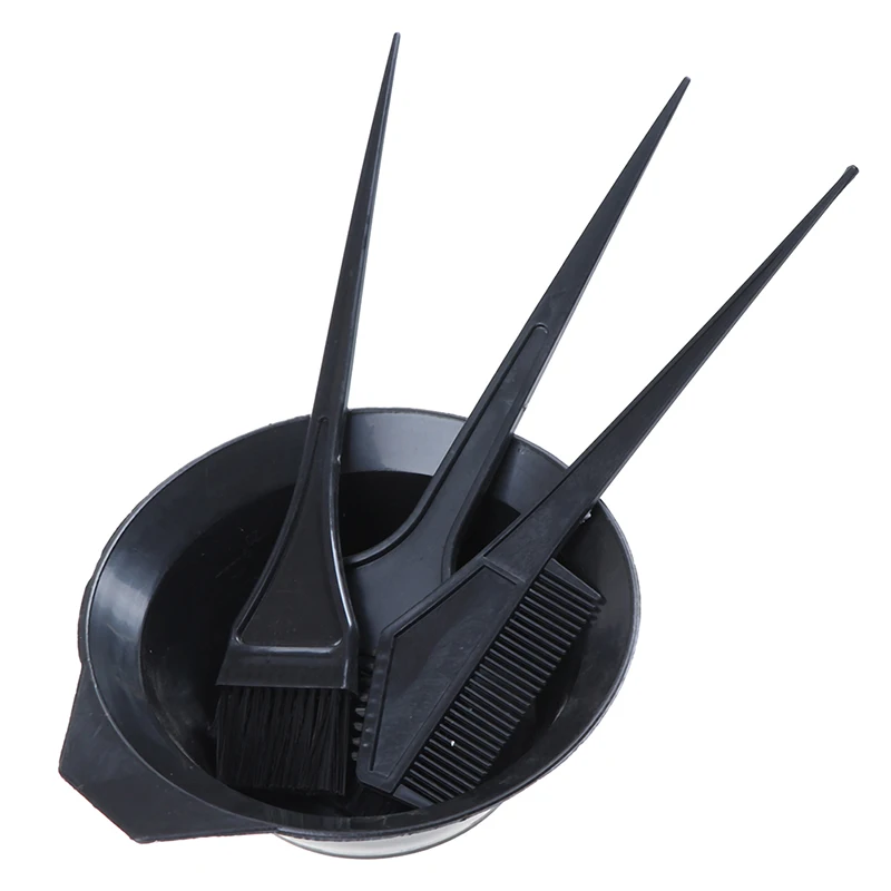 

NEW 4Pcs Hair Color Dye Bowl Comb Brushes Tool Kit Set Tint Coloring Dye Bowl Comb