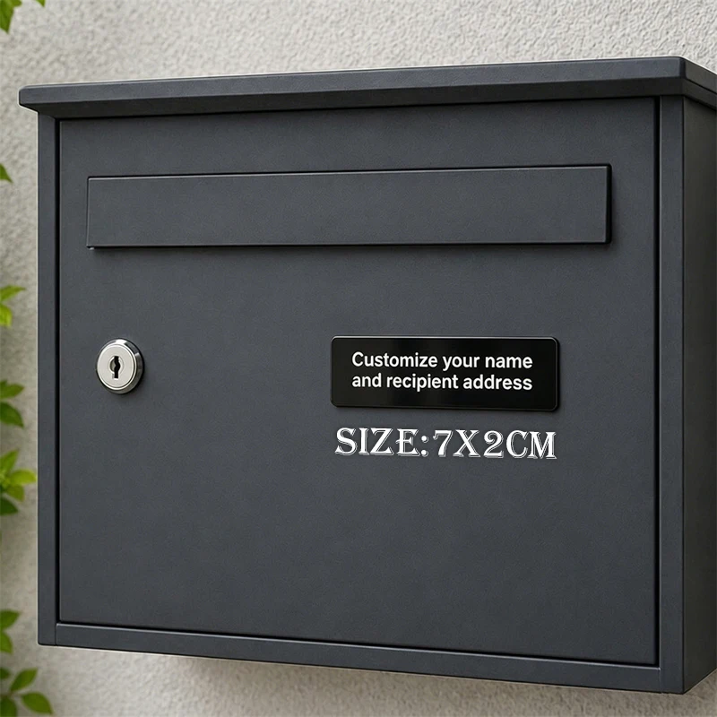 Custom Stainless Steel Nameplate Mailbox Badge Address Labels Personalized Mailbox Sign Engraving Plates Durable Easy Install