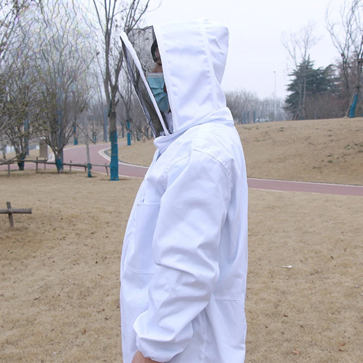 Cotton Full Body Beekeeping Clothing Veil Hood Hat Clothes Jacket Protective Beekeeping Suit Beekeepers Bee Suit Equipment