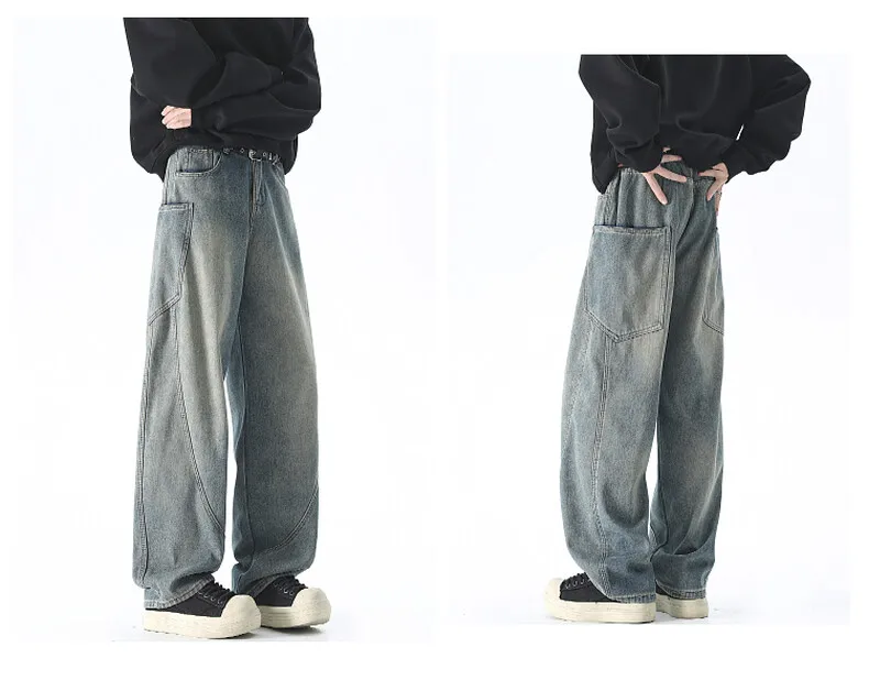 الرجال أزياء الجينز سليم صالح تمتد الراحة ربيع الخريف عارضة الدنيم السراويل الذكور زائد حجم غسلها كامل طول الكلاسيكية