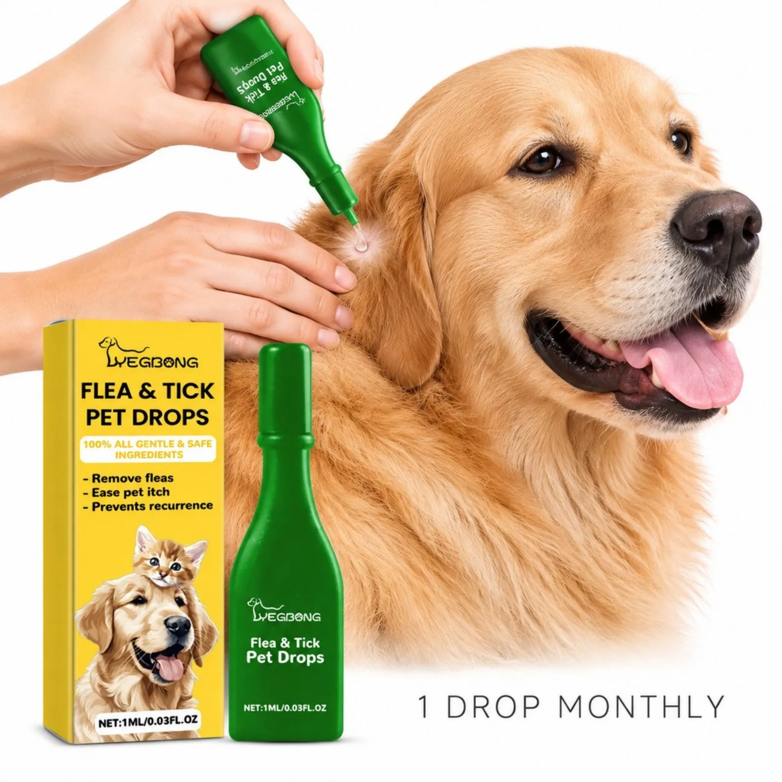 Dogs And Cats Anti Flea Drops Effectively Repel Tick&Lice Relieve Skin Itching Pet External Deworming Drops Pet Skin Supplies