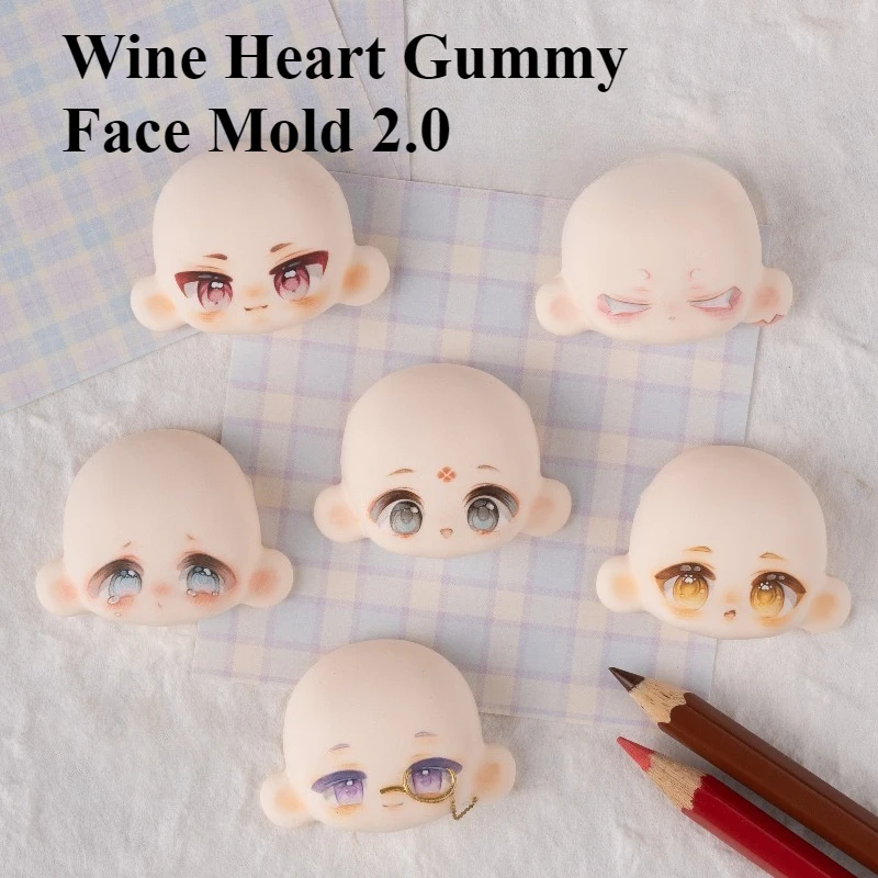 Face Mold Set Collection Q-version Stone Plastic Ultra-Light Clay Handcrafted DIY Soft Clay Beginner's Super Easy-to-Draw Model