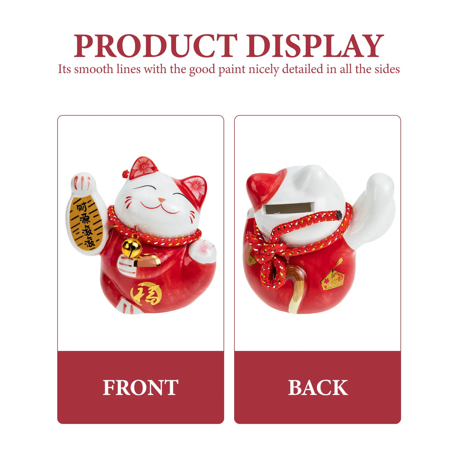 

Elegant Ceramic Cat Decoration Adorable Fortune Cat Craft for Desktop Shelf Cabinet Decor Money Saving Habit Training