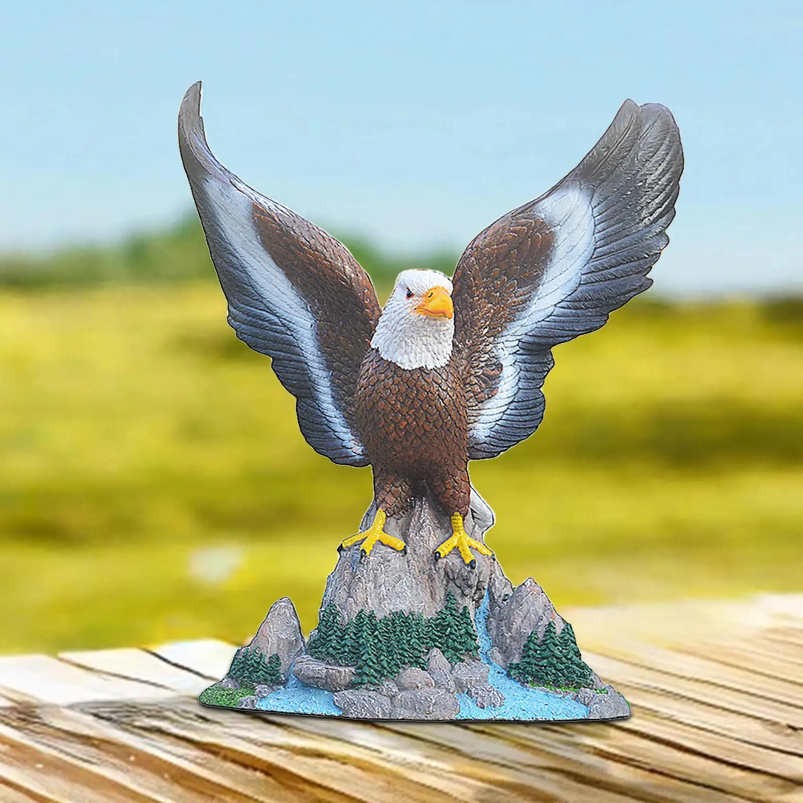 Eagle Statue Crafts Simulation Resin Statue for Indoor Bookshelf Living Room