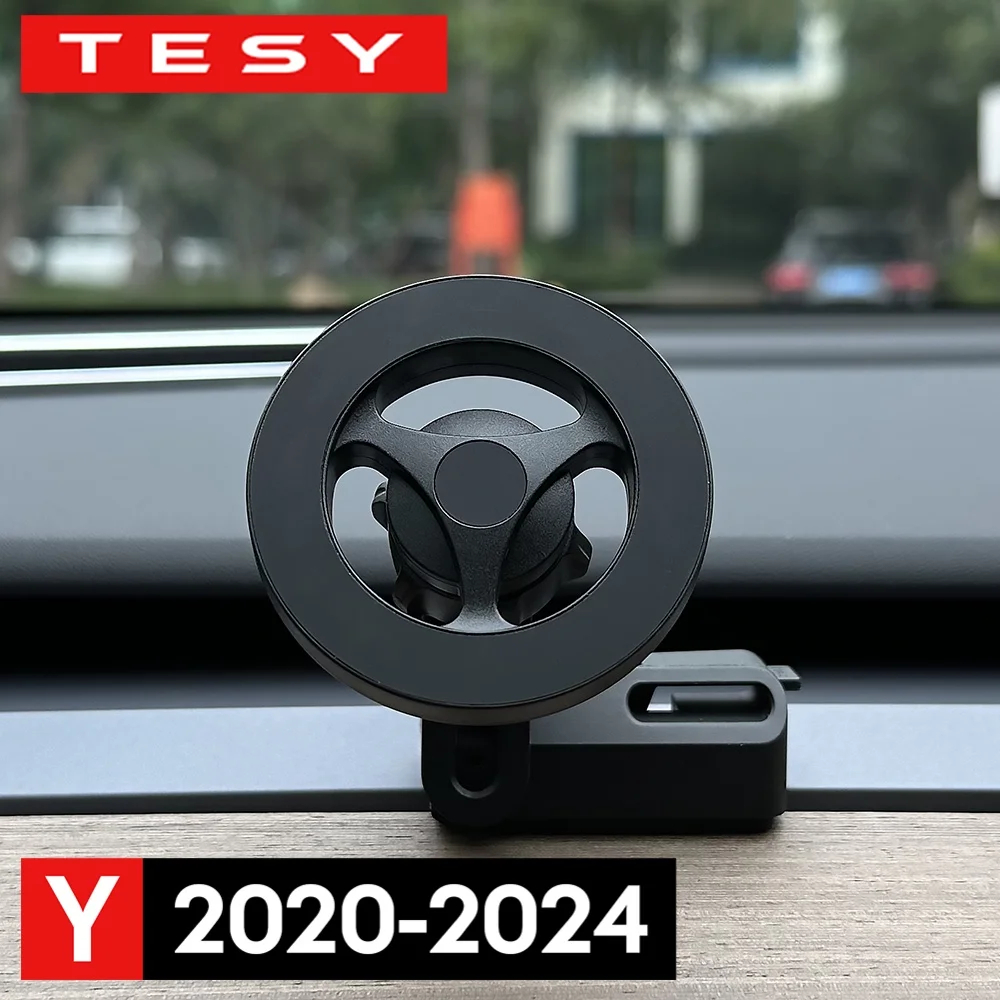 Strong Magnetic Phone Holder For Tesla Model Y 2020-2024 Magsafe for iPhone 15 14 13 12 Pro Max Unique Design Air Outlet Base