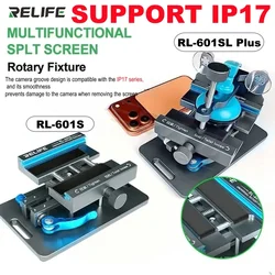 RELIFE RL-601SL Plus Mini Universal 360° Rotating Fixture Clamp Holder for Iphone Samsung Huawei Remove the Back Cover Glass