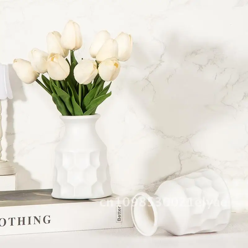 

Hydroponic imitation ceramic plastic vase, flower planter, creative decoration, floral vase
