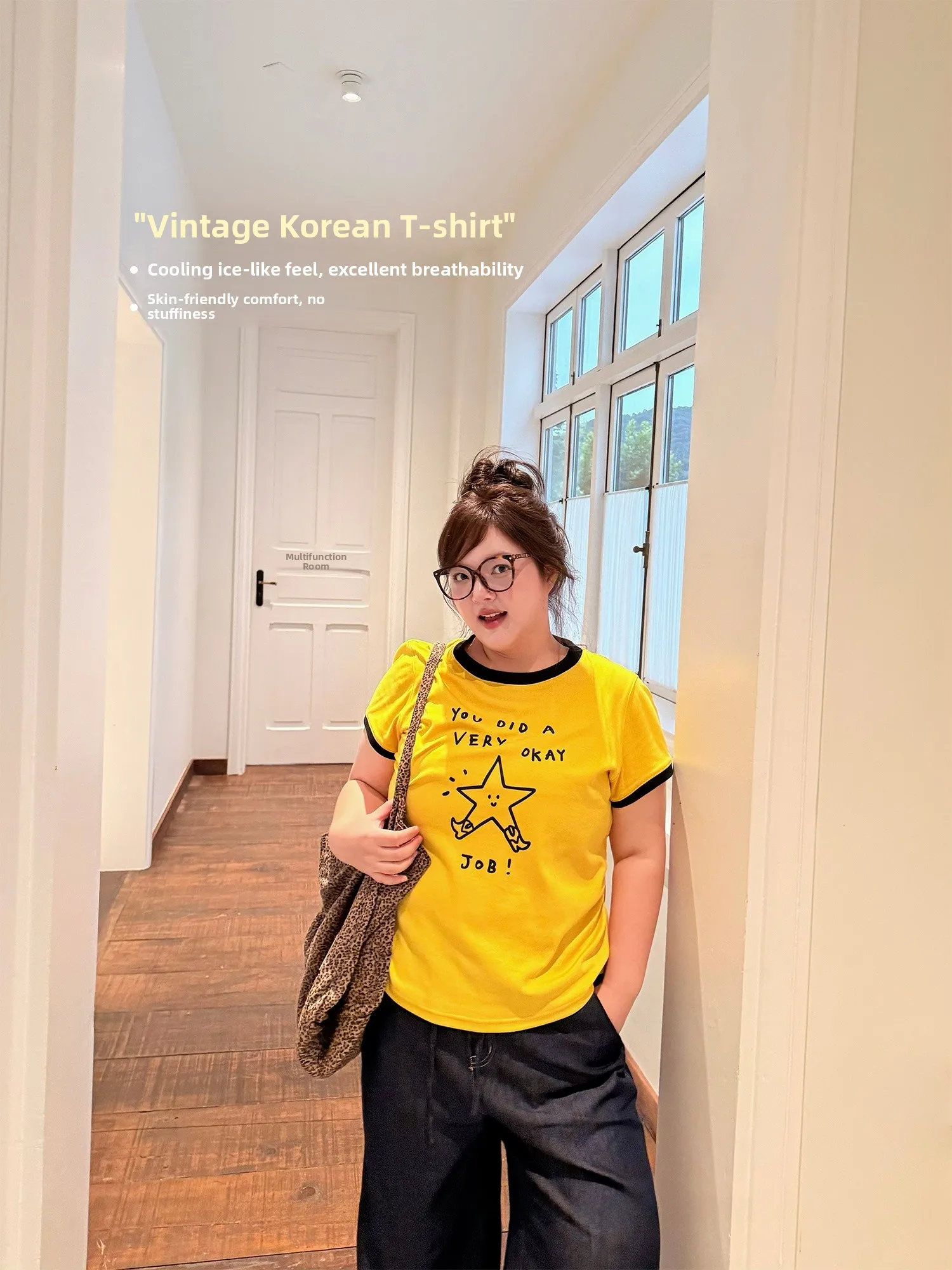 

Легкая свободная хлопковая футболка женская летняя новинка Sle ort Sve T-ape корейский Sle креативный принт для поездок на работу Sle