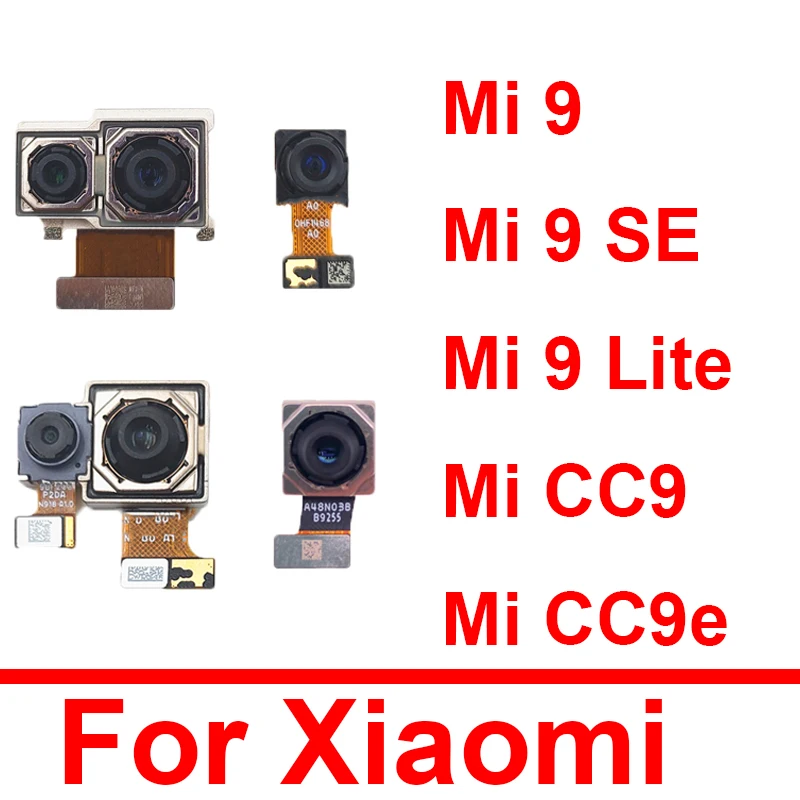 Front&Rear Main Camera For Xiaomi Mi 9 Lite Mi9 Mi 9 SE CC9 CC9e Back Big Camera & Small Facing Module Camera Replacement Parts