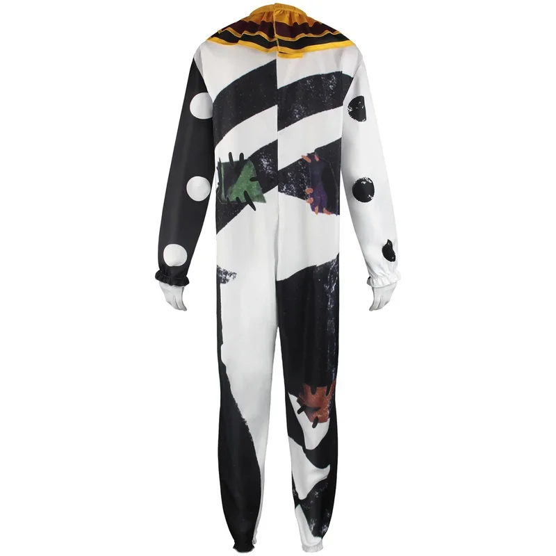 New Halloween Party Costumes Art The Clown Cosplay Terrifier Cosplay Costume Horror Clown Bodysuit Mask Full Suit for Men Adult