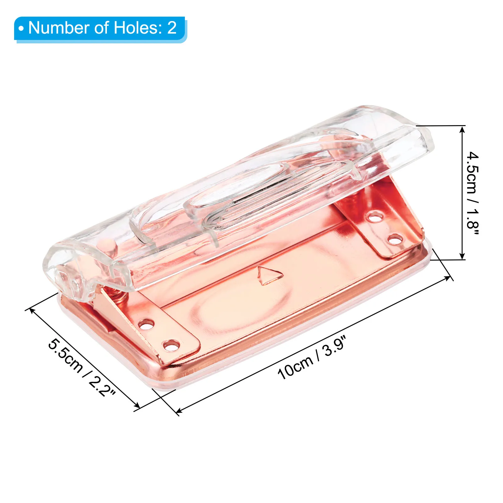 Acrylic Paper Puncher Office Planner Puncher 2 Holes Puncher Portable Manual Effortless Office Desktop Accessories Planner Punch