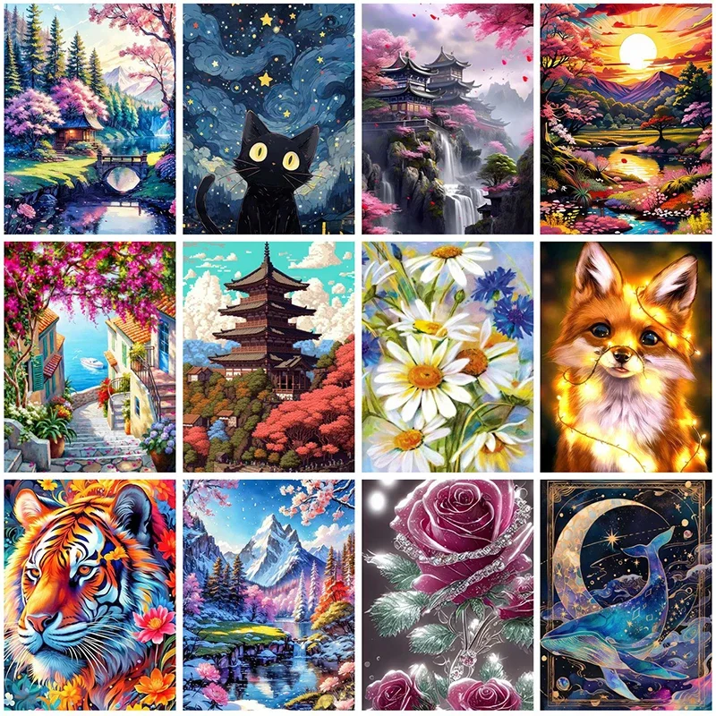 Neue Mosaik 5D-Diamantgemälde zum Selbermachen, Neu 2025, Wandkunst, Bilder, Diamantkunst, Malerei, Kits, Zubehör, Farbe voller Kristall