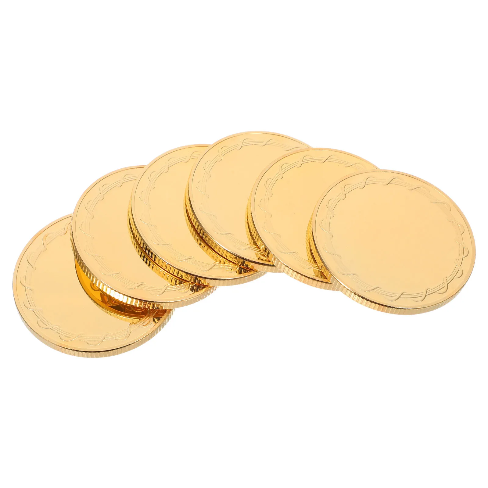 6Pcs Blank Challenge Polished Tone Engraving Ready Uv Printing Base DIY Travel Birthday Collection Gift