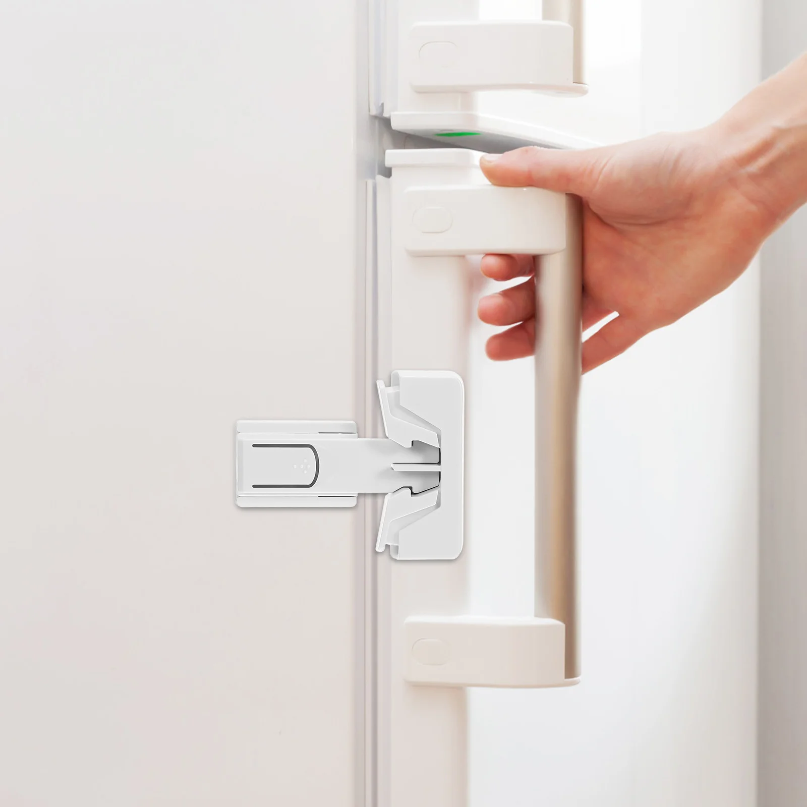 

2pcs Cabinet Locks White Self Adhesive Child Safety Locks For Kitchen Fridge Freezer Cupboard Doors Baby Proofing Guards