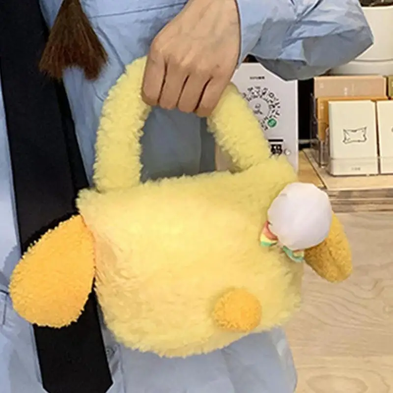 Plush Underarm Bag Cartoon Hand Wallet Purse Fuzzy Plush Coin Pouch Cute Ladies Plush Bag Comfortable For Women And Girls