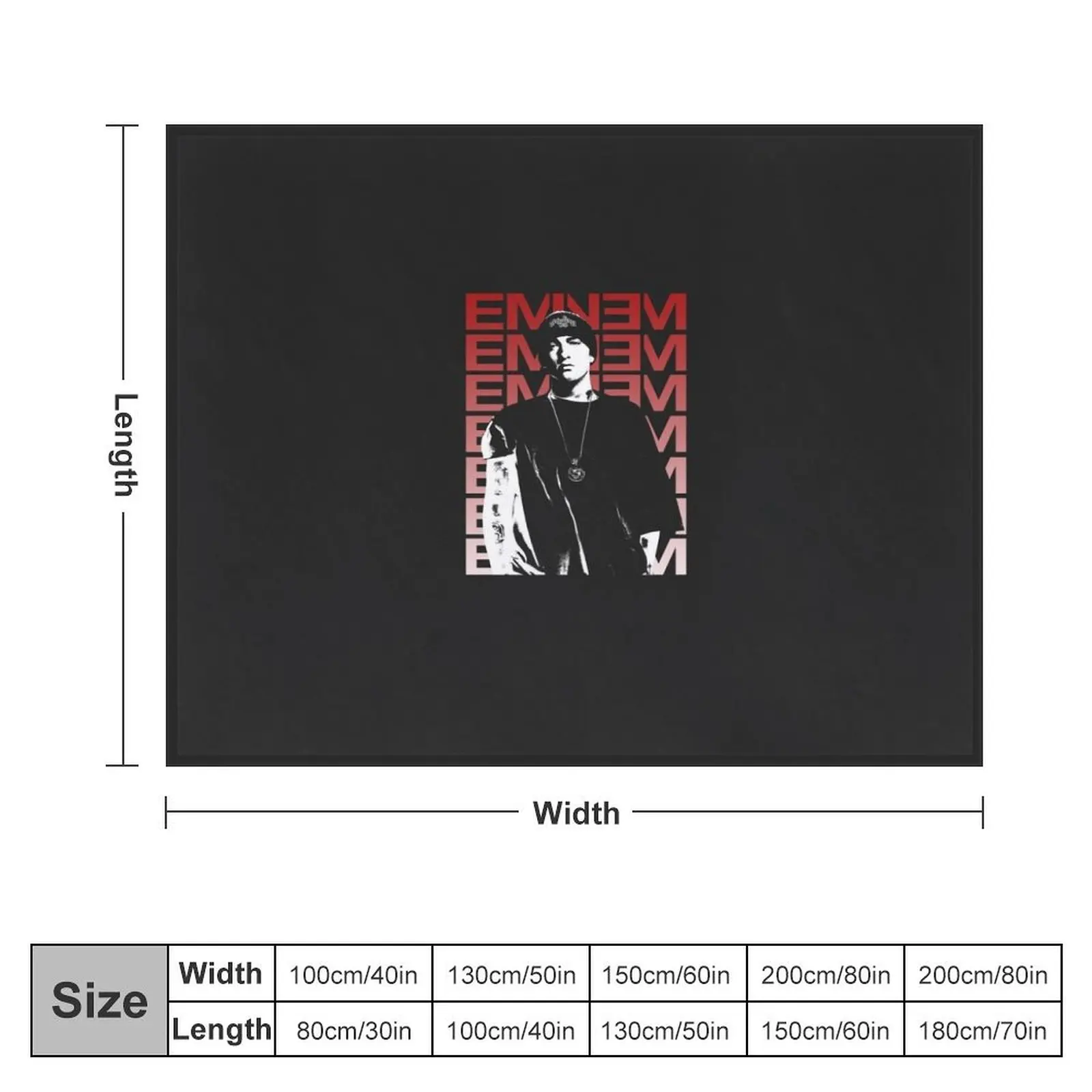 rap em best selling Eminem Throw Blanket Plaid on the sofa Personalized Gift Luxury Designer Blankets For Bed Blankets