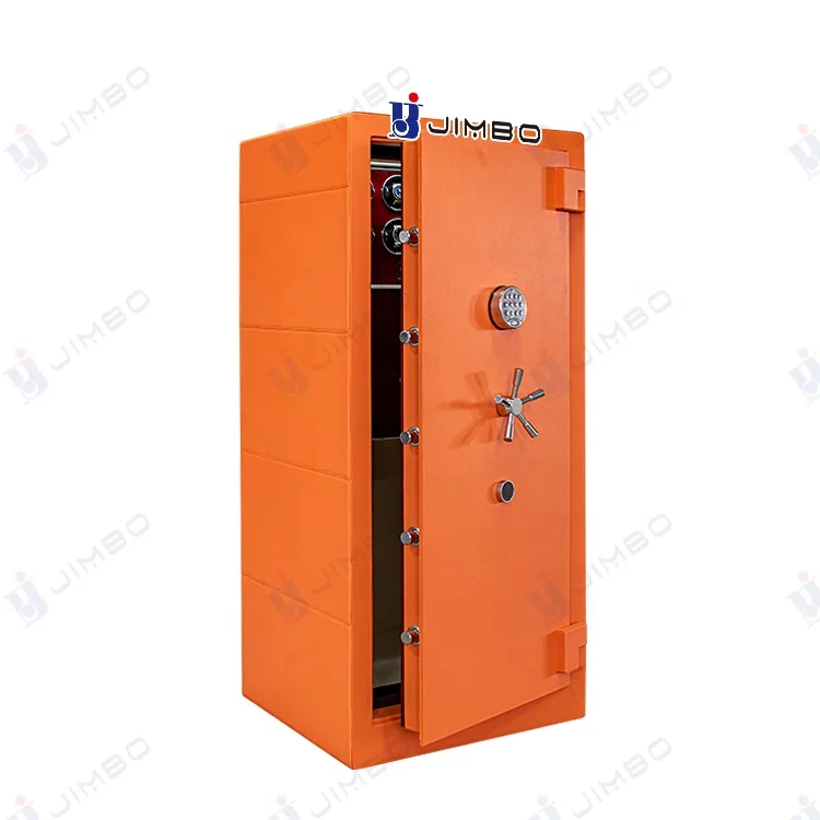 JIMBO High-End Custom Home Wood and Leather Jewelry Storage Automatic Watch Winder Safe with UL Digital Lock