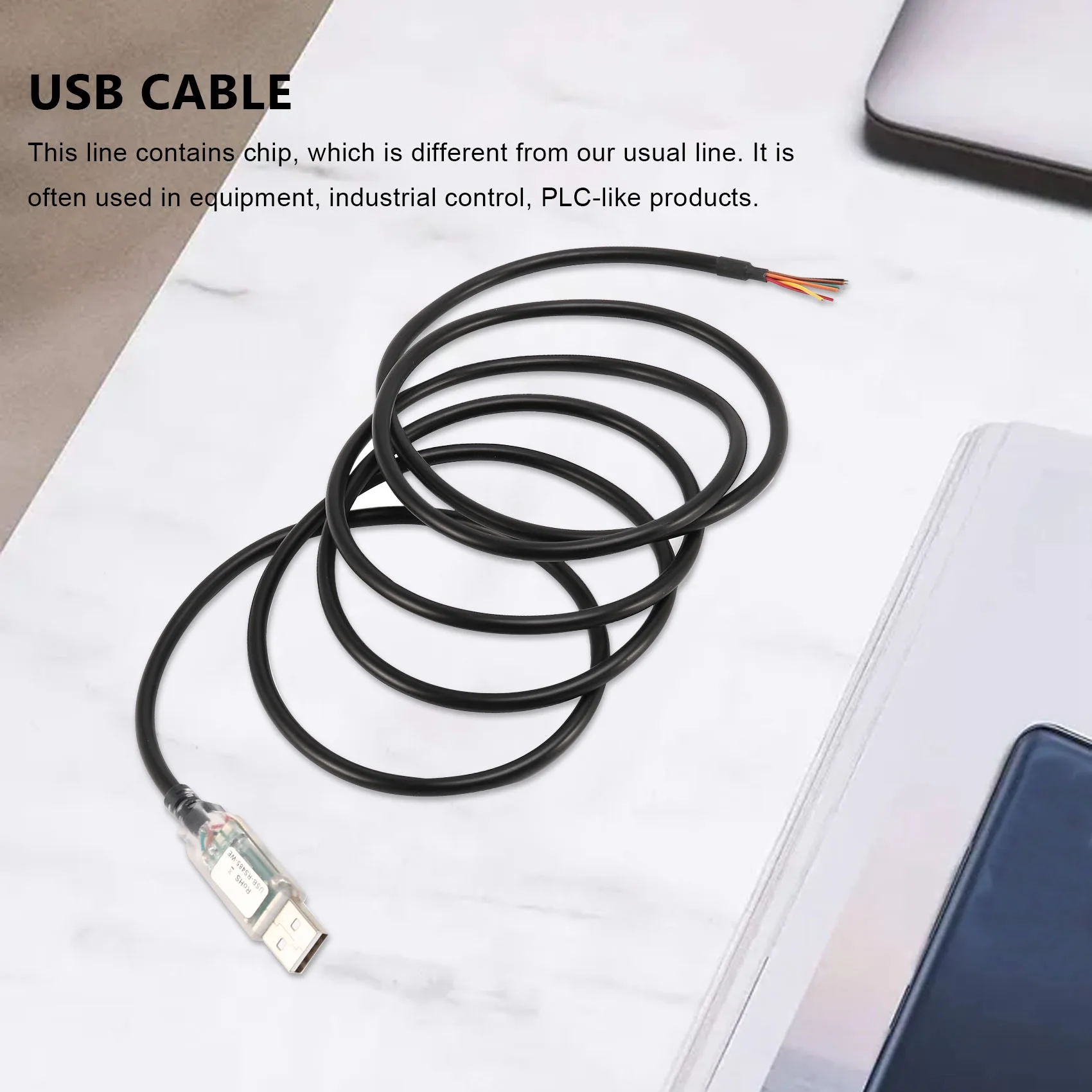 Ujung kabel panjang 1.8M, kabel Usb-Rs485-We-1800-Bt, seri Usb ke Rs485 untuk peralatan, kontrol industri, produk seperti Plc