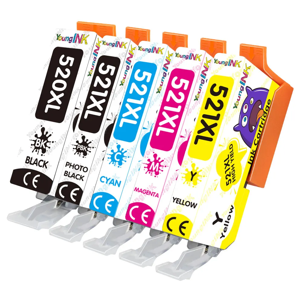 PGI 520XL 521XL Ink Cartridges For Canon PGI 520 CLI 521 Compatible PIXMA IP3600 IP4600 IP4700 MP540 MP550 MP560 MP620 Printer