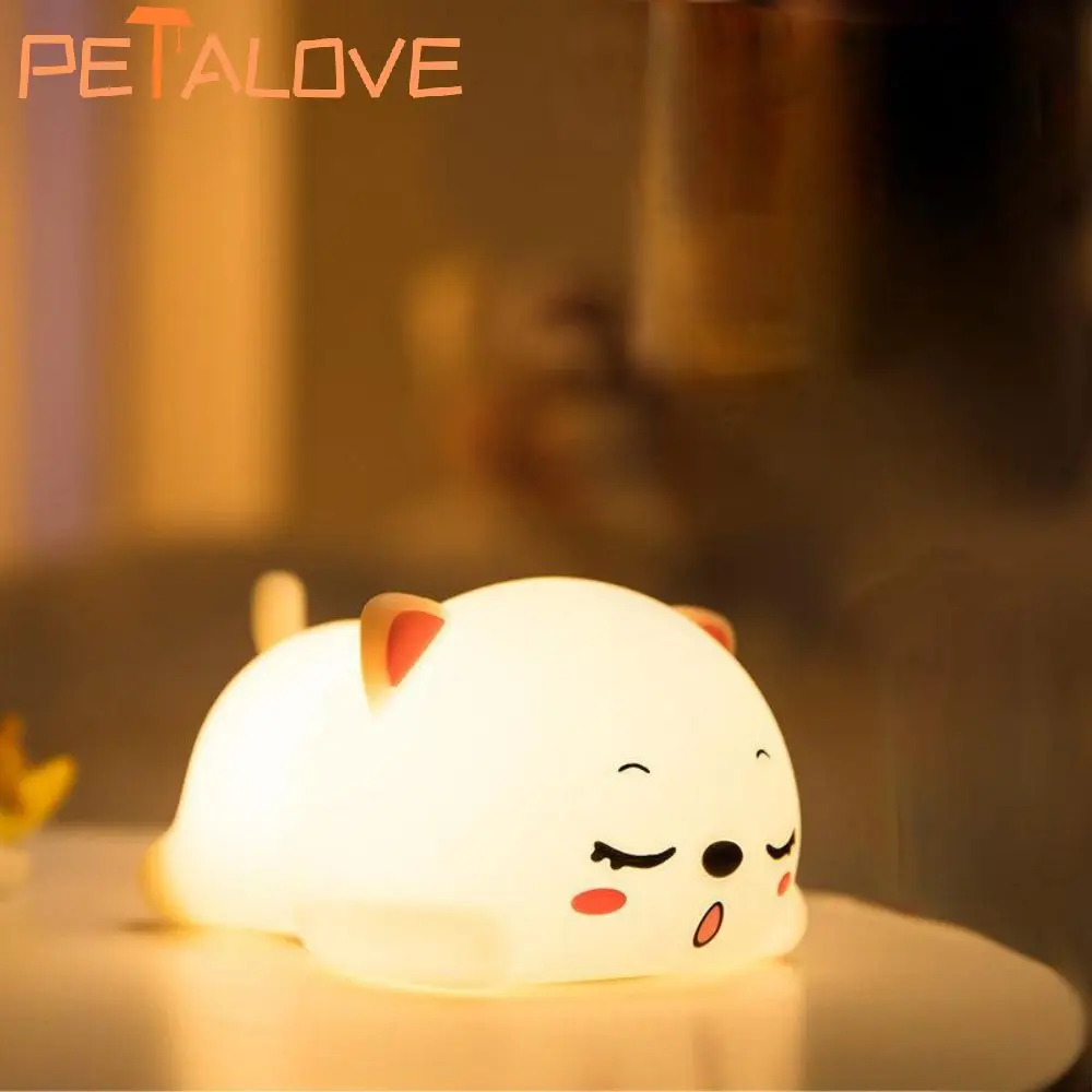 Cute Night Light Cloud Star Christmas Holiday Birthday Gift Soft Silicone Lamp Pat Warm Coloful Light Recharge Bedside Decor