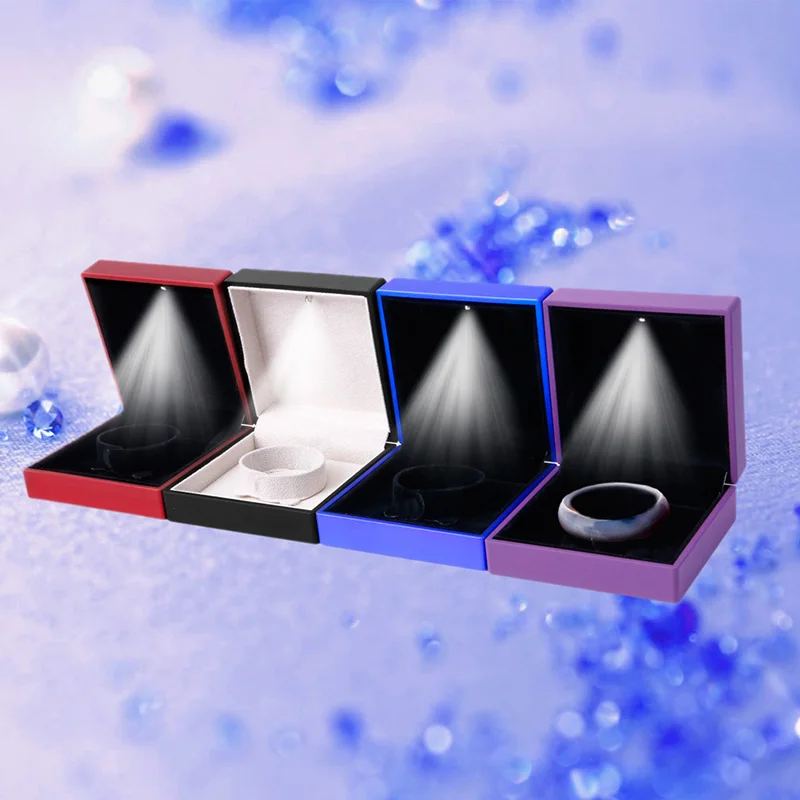 Bracelet Gift Box Led Lighted Box Ring Jewelry Display Case Gift Box