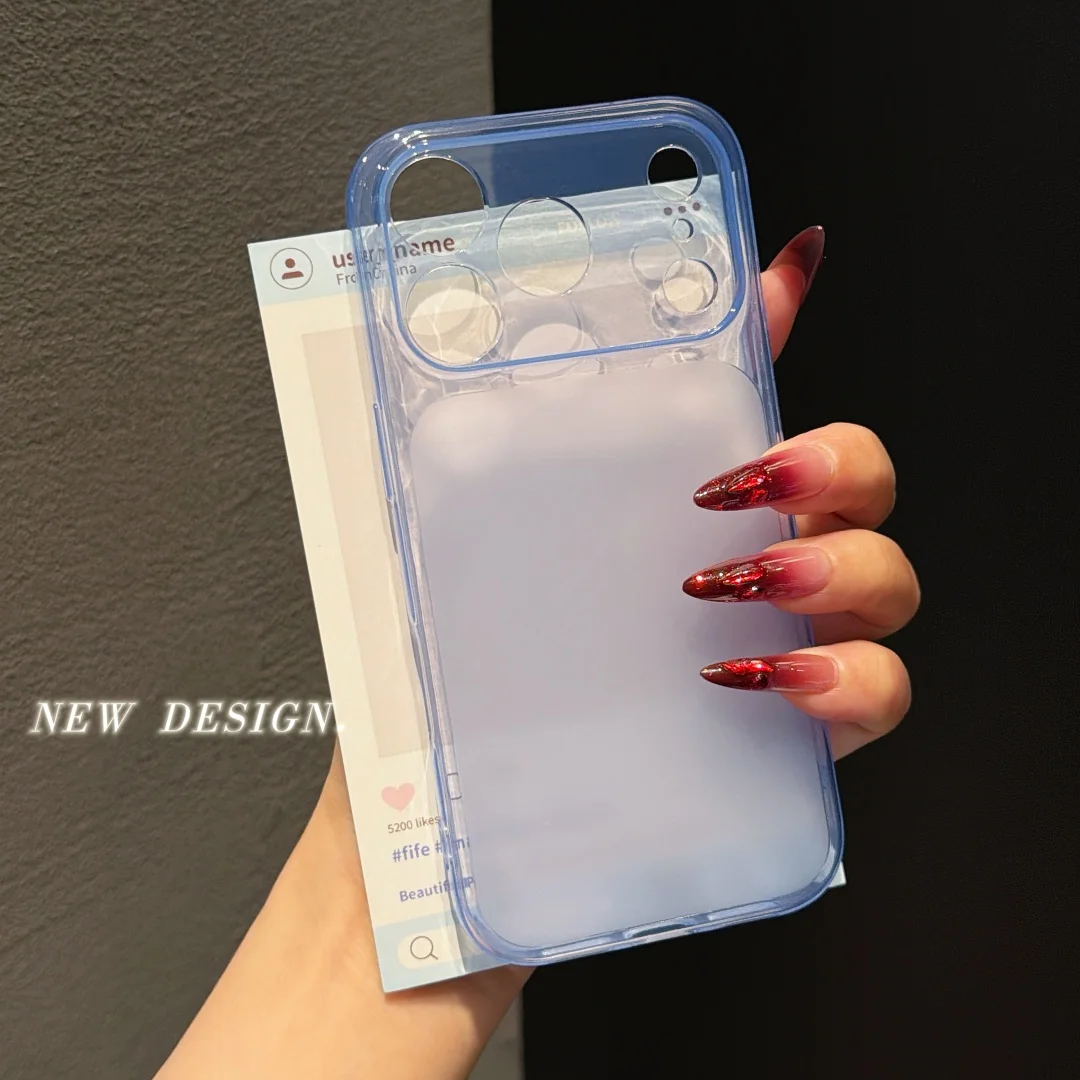 Transparente, mattierte Silikon-Handyhülle für iPhone 17 13 15 14 12 11 16 Pro Max 17P – Weiche, ultradünne TPU-Schutzhülle