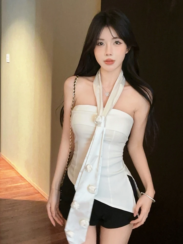 Ele Pure Desire Design Netie oulder Bared Tube Top غير النظامية شق الخصر Cinching Base Layer Ba Top #1