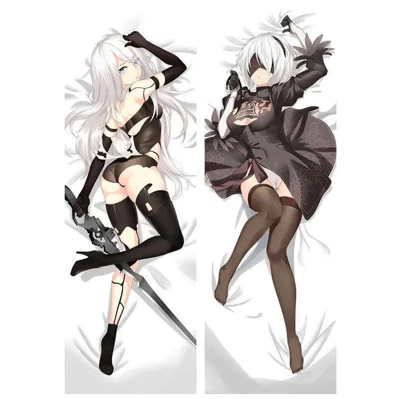 Anime NieR:Automata Pillow Covers YoRHa 2B 9S Pillow Case Sexy 3D Double-sided Bedding Hugging Body Pillowcase Customize Gifts