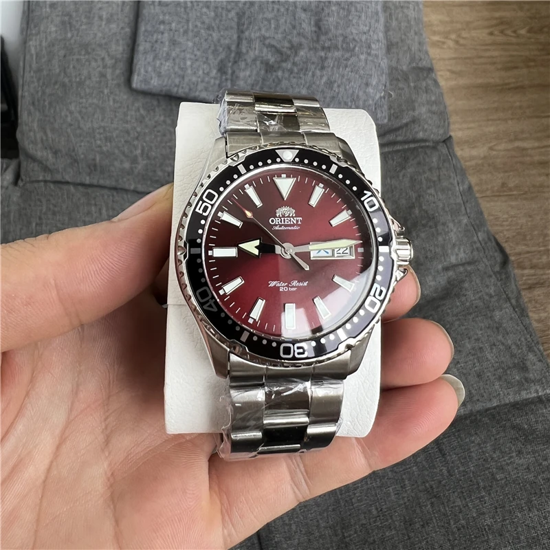 أورينت ساعة رجل تجديد اليابانية التلقائية الساعات الميكانيكية مقاوم للماء ساعة رياضية مضيئة الفولاذ المقاوم للصدأ ساعة رجالية 1:1