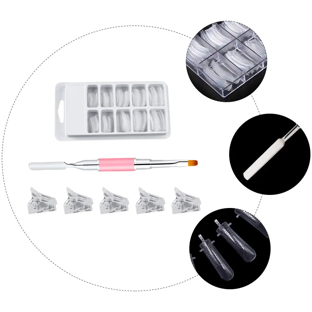 

1 set Manicure Tools Set Shaping Clamps Fixation Clips Tips Diy Abs For Kids Nail Extension Molds Manicure Accessory