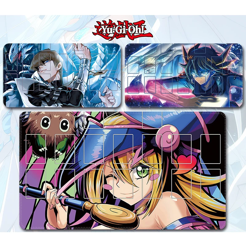 

Ю-Ги-О! Коврик для карт Blue-Eyes White Dragon Duel Plate TCG DIY Game Battle, резиновый коврик для карт, коврик для мыши, коврик для клавиатуры 600*350*2 мм