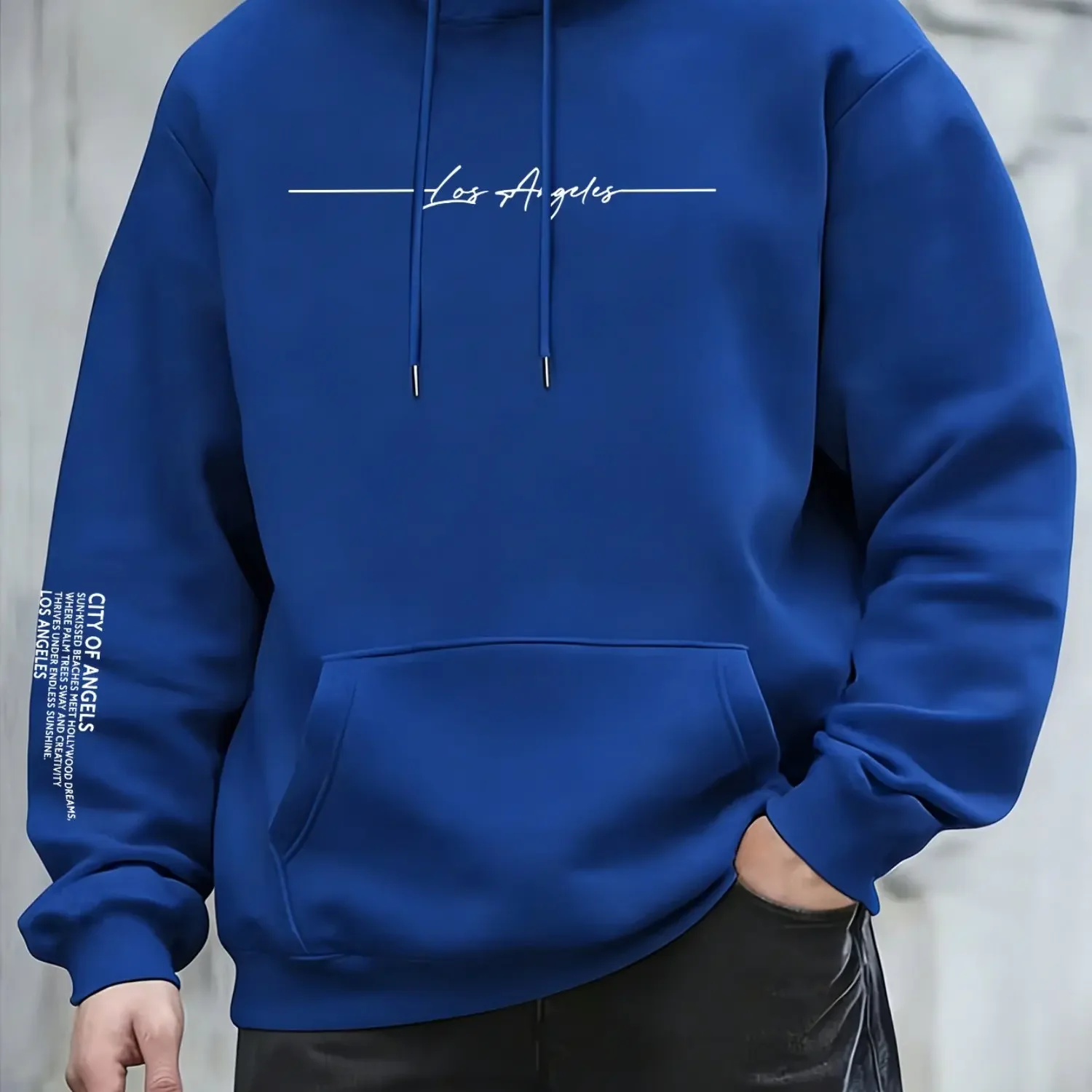 Men's Hooded Sweatshirt - Casual Style Print · For Everyday Outdoor Commuting Outfits