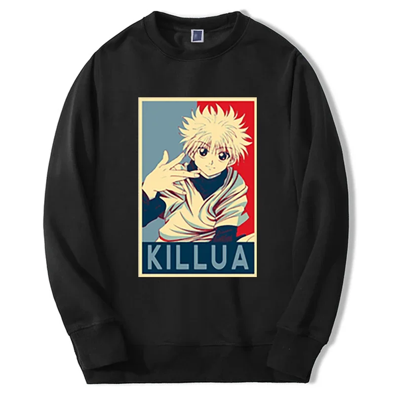 Hunter X Hunter Sweatshirts Men Women Japan Anime Killua Zoldyck Graphic Hoodie Round Neck Crewneck New Pullover Streetwear