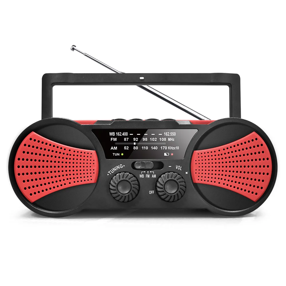 MD-093 Solar Feuer Notfall Radio MP3-Player Taschenlampe Notfall Hand bin FM Radio