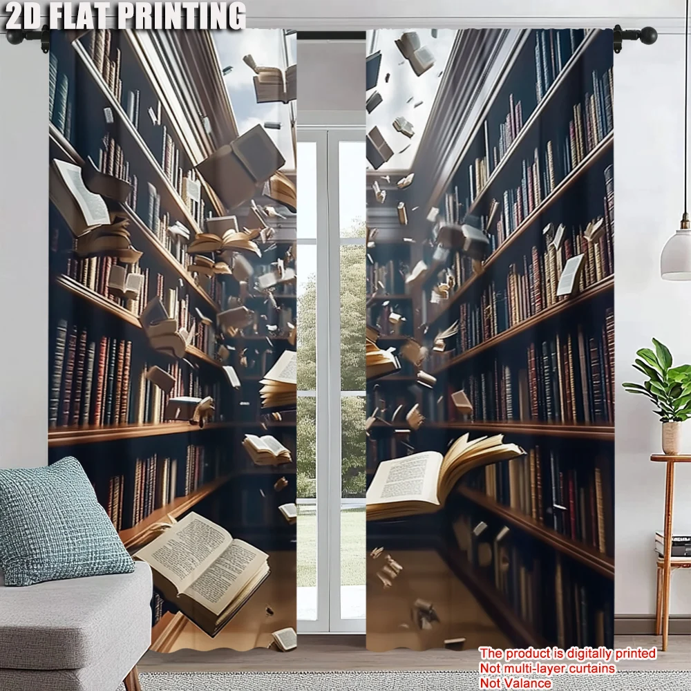 

2pc, Drapes Vintage books 100% Polyester,Without Electricity Spring Party & Holiday Decor Suitable for Classroom decoration