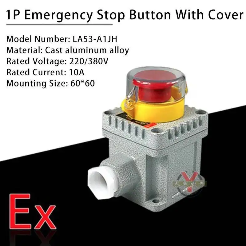 Explosion-proof Ex Control Button Box LA53-A1JH Waterproof Emergency Stop Anti-corrosion Master Switch