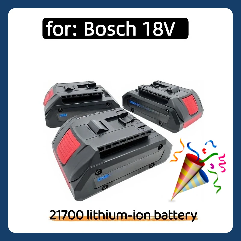 

Premium 18V Lithium-ion Battery Pack Compatible for Bosch 18V GBA18V80 MAX Cordless Power Tool Drill 21700 Battery