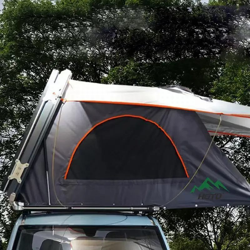 High Quality Aluminum Hard Shell Roof Top Tent Outdoor Side Open Folding Truck Rooftop Tent For SUV Rooftent Car Roof Top