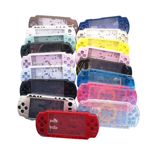 Imagen 2 del producto Para PSP 2000 carcasa completa carcasa consola de juegos con botones tornillos etiqueta adhesiva placa frontal superior inferior reemplazo de la cubierta