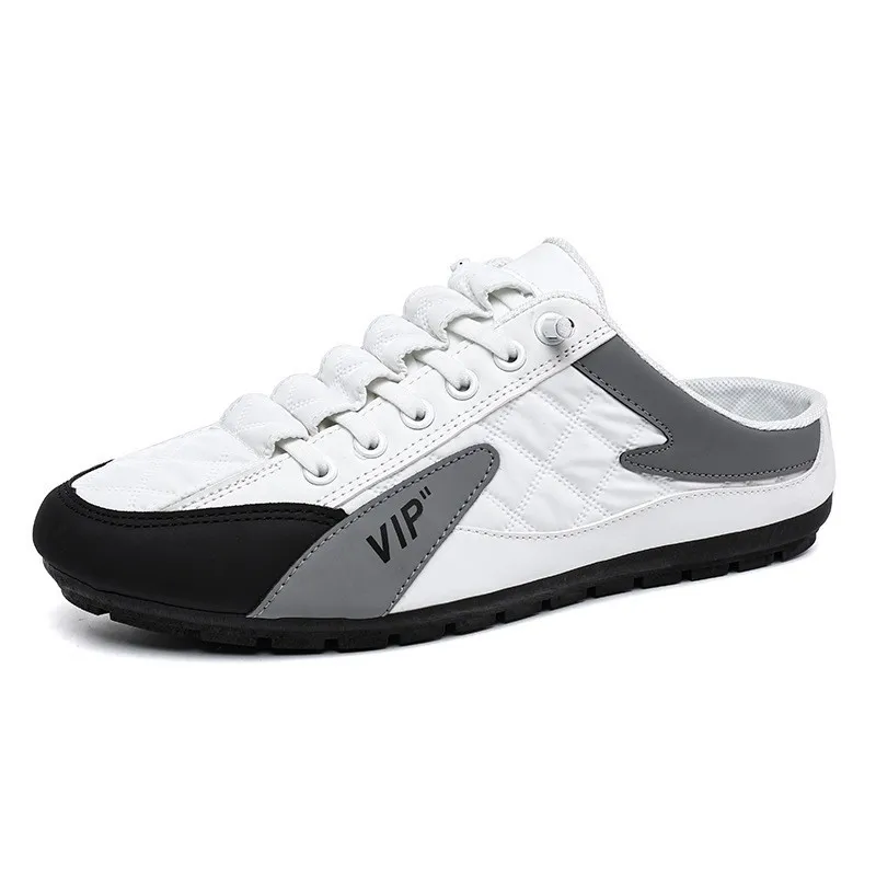 Half Slippers for Men Trendy Men's Flat Bottom Casual Shoes Soft Sole Support Shoes Men's Sneakers Zapatos De Hombre 2024 image 6