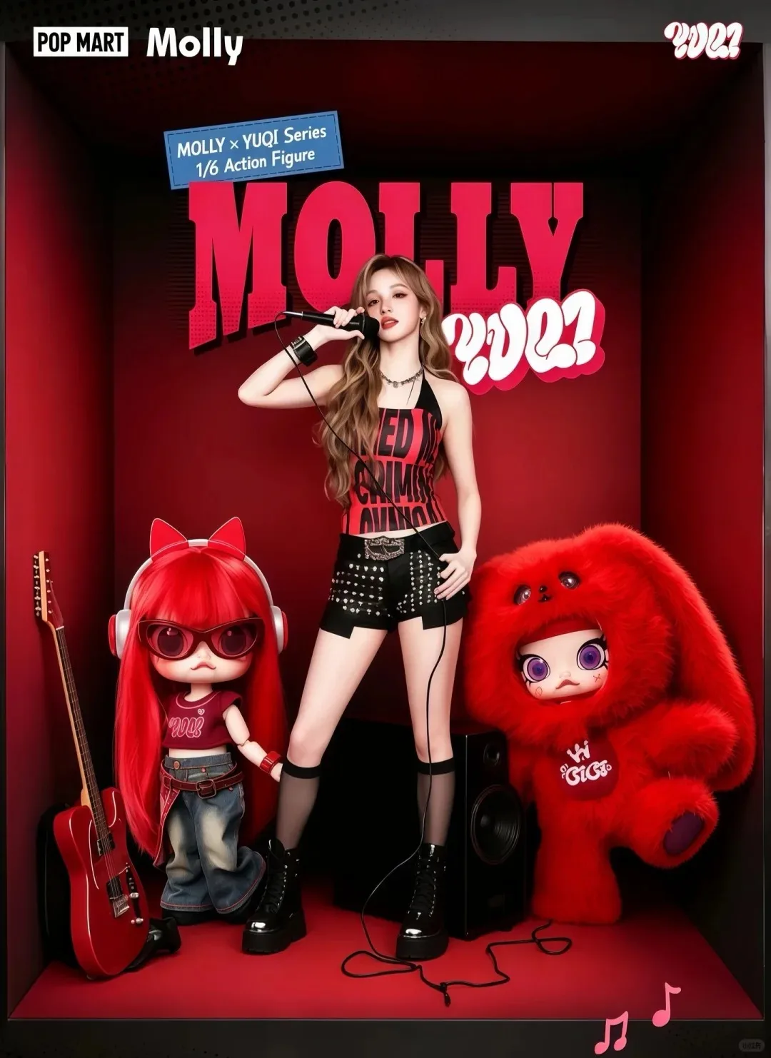 

POPMART New Product MOLLY × YUQI Collaboration 1/8 Figure Doll Blind Box Cute and Fashionable Trend Decorative Items As Gifts