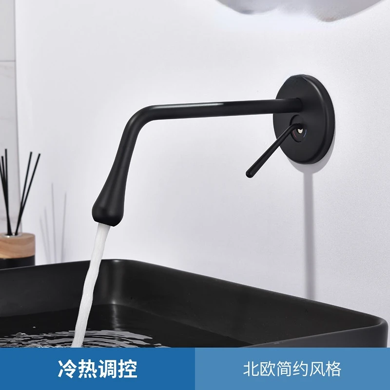 Wall-Mounted Water Drop Faucet Bathroom Hot and Cold Concealed Embedded Wall Outlet Tap