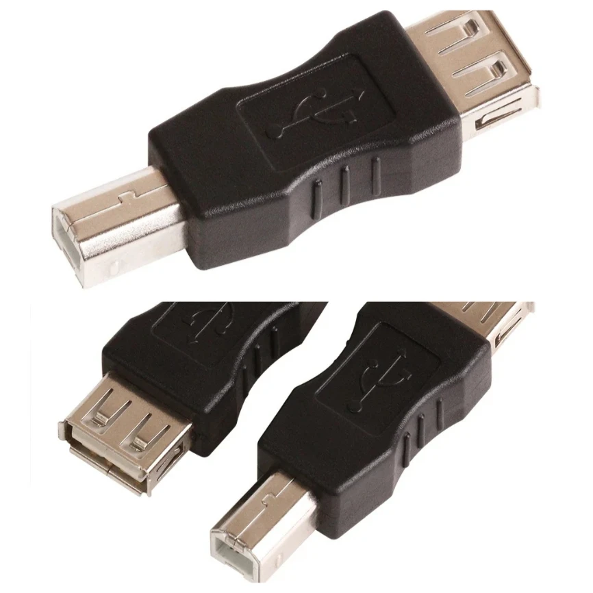 1000pcs/lot USB 2.0 A Female to USB B Male Printer Converter Connector Plug Adapter