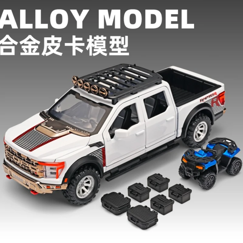 1:24 Ford F150 Pickup off-road vehicle Alloy Diecast Car Model Toys For Kids Adults Pull Back Vehicles Toy Car