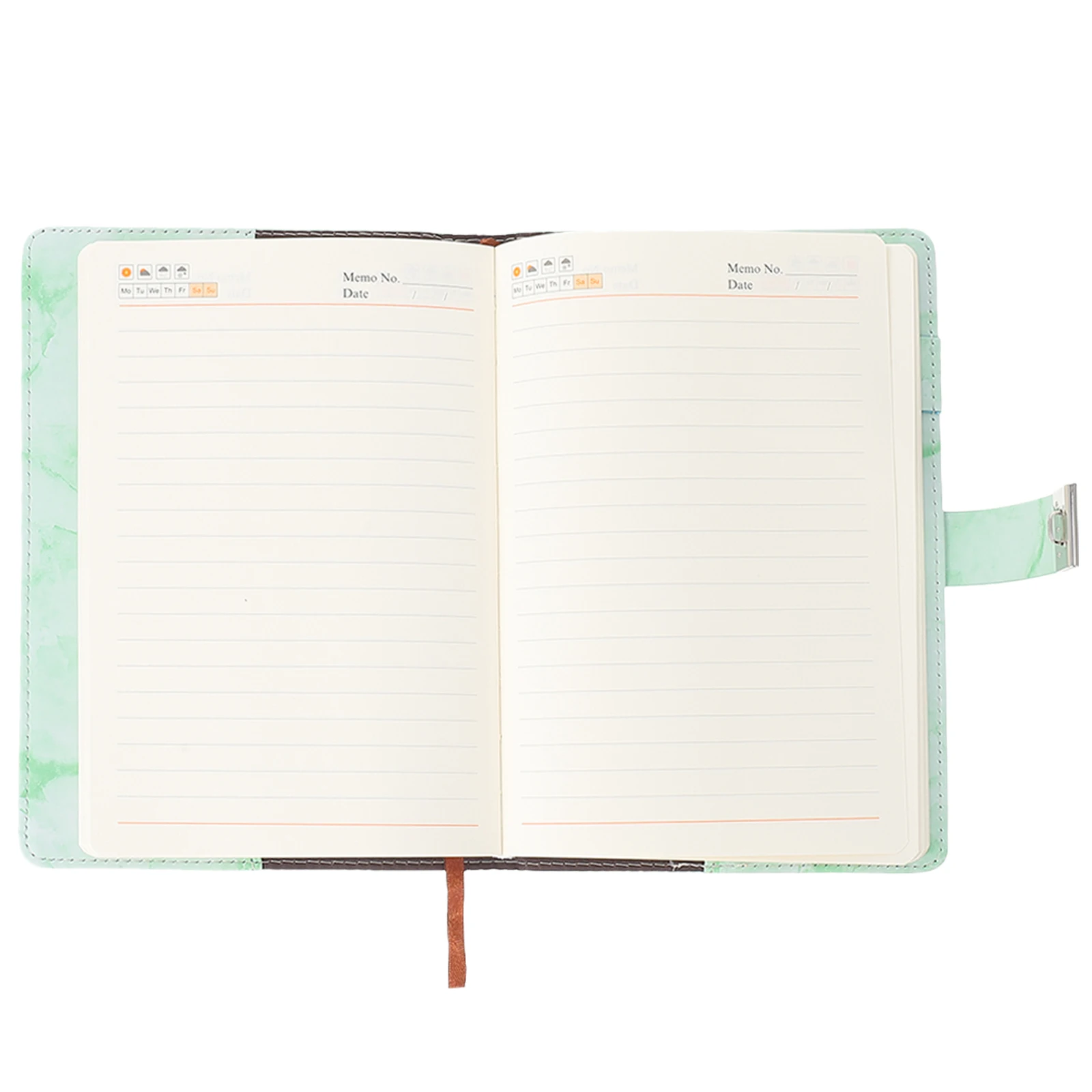 Password Diary Lock Notebooks Journals Multifunction Green Travel Household Planner Organize Work Life Schedule To-do List PU