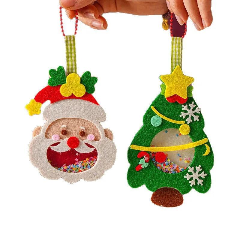 Christmas small gift handmade DIY pendant, children's creative toy making materials, kindergarten Christmas tree decoration view 6