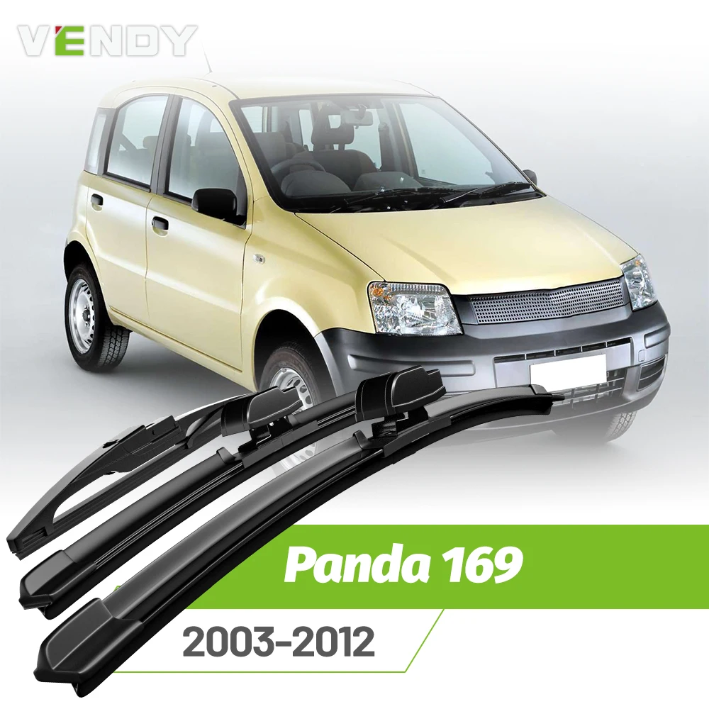 Front & Rear Wiper Blades Set For Fiat Panda MK2 169 2003-2012 Windshield Windscreen Window Rain Brushes 22
